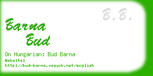 barna bud business card